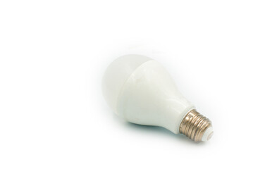 Energy saving light bulbs on a white background