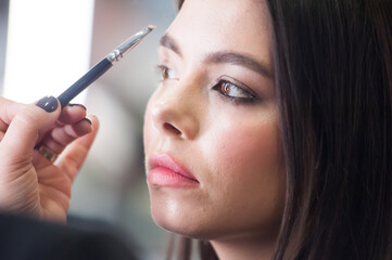 Obraz premium Beautiful woman with makeup outdoor