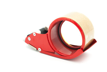 Tape dispenser on the white background