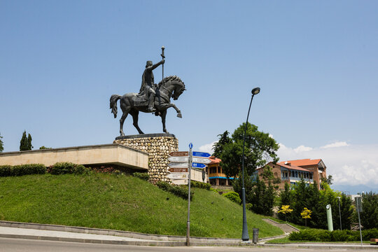 View to Monument of King Erekle II in Telavi. Kakheti region. Georgia