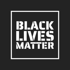 Black Lives Matter concept. Template for background, banner, poster with text inscription. Vector EPS10 illustration.