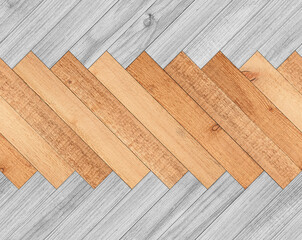 Wooden boards texture. Seamless parquet floor with herringbone pattern. 