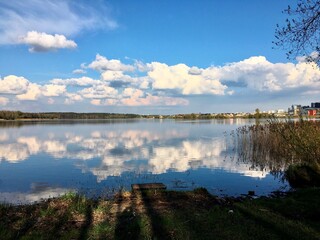 lake and clouds