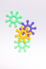 Plastic toy models of the Covid-19 virus