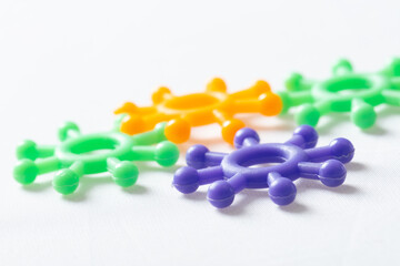 Plastic models of the coronavirus molecule