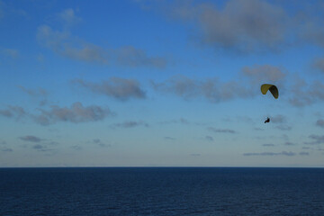 Fototapeta na wymiar Paraglider in Jastrzebia Gora, Baltic Sea, Poland