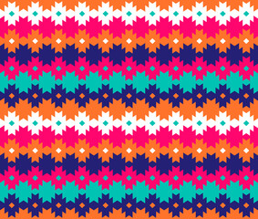 Tribal seamless colourful geometric pattern. Ethnic vector texture. Traditional ornament. 