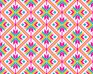 Tribal seamless colourful geometric pattern. Ethnic vector texture. Traditional ornament. 
