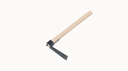 Vector Isolated Illustration of a Hoe on a White Background