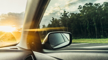 Naklejka premium driving on the road