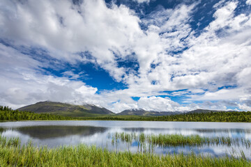 the upper reaches of the river irkut lake ilchir