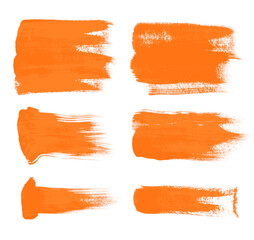Obraz premium Orange brush strokes - the perfect backdrop for your text