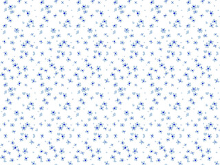 Vector naadloos patroon. Mooi patroon in kleine bloem. Kleine lichtblauwe bloemen. Witte achtergrond. Ditsy bloemenachtergrond. De elegante sjabloon voor modeprints.