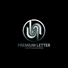 abstract Sh letter logo design vector