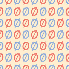 Hand Written number cero vector repeat pattern. Lettering digit seamless illustration background.