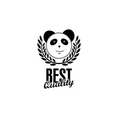 panda logo design vector isolated on white background