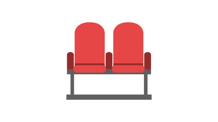 Fototapeta premium Armchairs for sitting in the cinema and theater. Seats. Flat style. Vector illustration 
