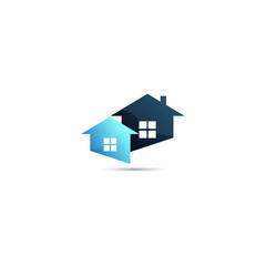 abstract real estate logo on a white background