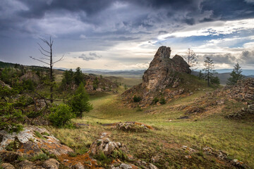 sunset in the tazheran steppes on the Sunset