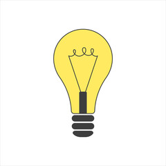 Vector light bulb icon on a white background. EPS10