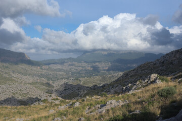 mountain landscape with clouds