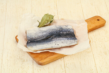 Herring fillet with skin and spices