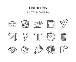 Cinema icons. Movie symbols for apps or web sites. Vector