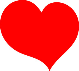 Red heart - a symbol of lovers and a romantic sign. Beautiful vector drawing for decoration screensavers.