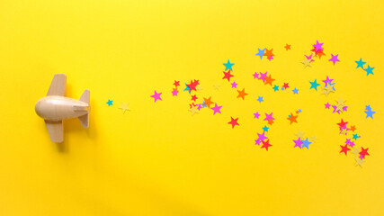 End of quarantine. The inscription quarantine is over on a yellow background