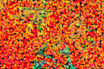 Beautiful horizontal mosaic abstract texture orange yellow red green and blue color on a dark background