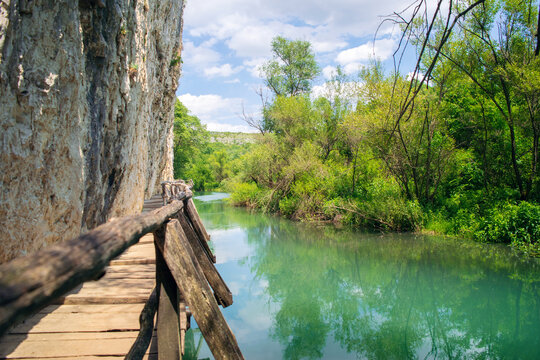 Iskar Panega Geopark along the Gold Panega River near Lukovit, Bulgaria