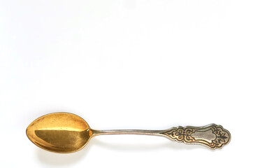 vintage spoon on white background