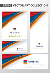 ARMENIA Colors Background Collection,ARMENIAN National Flag (Vector Art)
