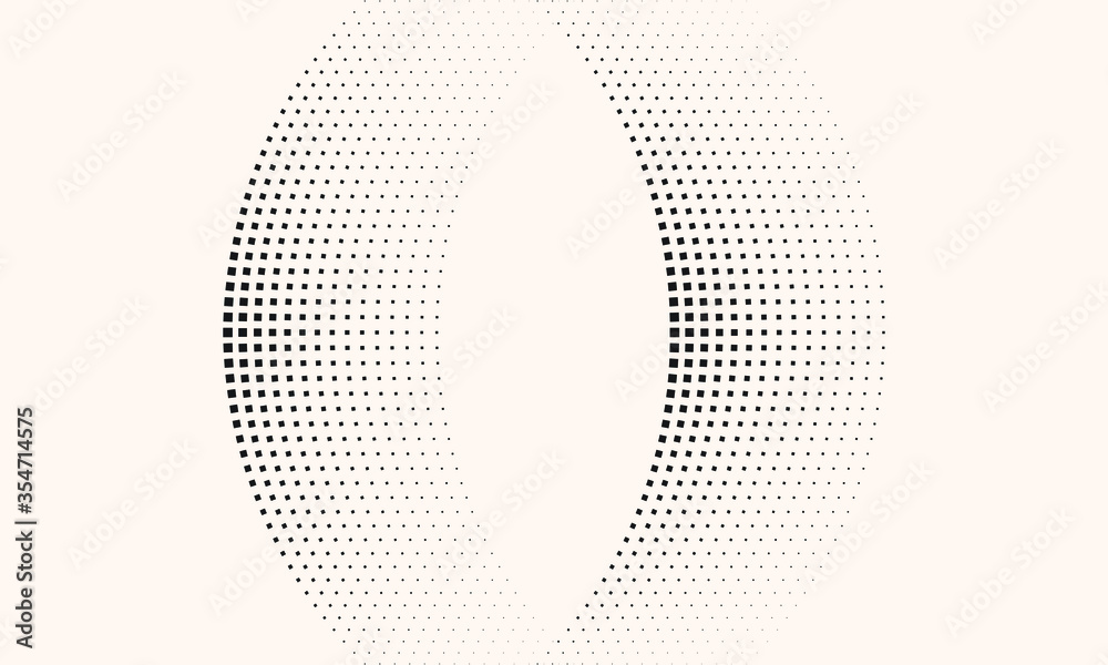 Poster abstract background with squares. halftone dots effect.
