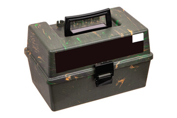 Large Shell Case.  Hunting Cartridge ammo Box  isolated on white background.