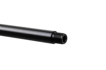 Modern carbine barrel isolate on white back