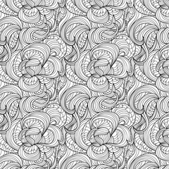 Black and white geometrical hand drawn background