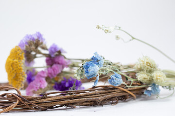 カラフルなドライフラワー