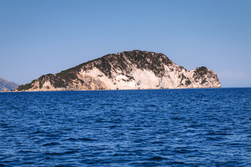 Fototapeta premium Marathonisi island where the caretta sea turtle lays its eggs. Zakynthos, Greece