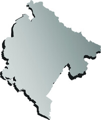 High detailed vector map - Montenegro