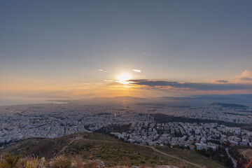 sunset in the mountains
