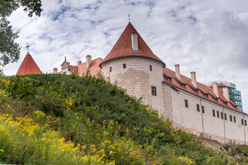 Fototapeta na wymiar landscape of restored europian medieval castle