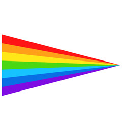 Colorful rainbow in cartoon style for design on white, stock vector illustration