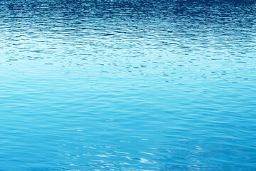 Blue river water surface as abstract background