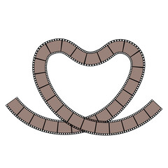 Fototapeta premium Border from film strips on white background for design. Vintage cinema and photo tape frames. Retro film strips. Vector illustration