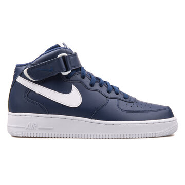 Nike Air Force 1 07 LV8 Mens Basketball Shoes Navy Blue White