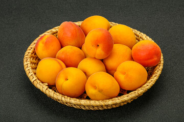 Fresh ripe sweet few apricots