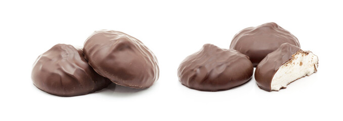 candy chocolate collections isolated on white