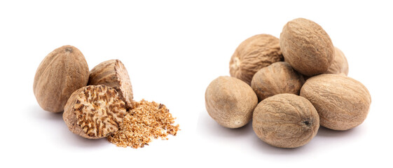 nutmeg isolated on white background
