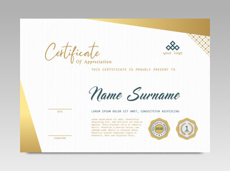 Modern Design Certificate. Certificate template awards diploma background vector modern design simple elegant and luxurious elegant. layout horizontal in A4 size